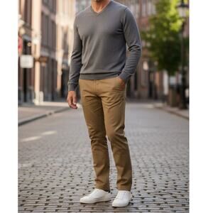 Joseph Abboud Men’s Khaki Dress casual Pants 33x32  NWOT